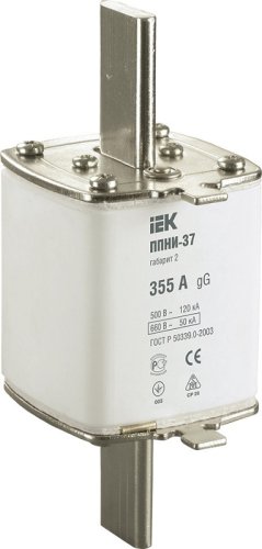 Вставка плавкая предохранителя IEK ППНИ-37 габарит 2 355А фото Вставка плавкая предохранителя IEK ППНИ-37 габарит 2 355А картинка